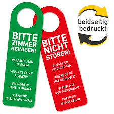 2 hinweisschilder im querformat in den farben gelb und rot. Turhanger Turanhanger Schild Bitte Nicht Storen Zimmer Reinigen Ebay