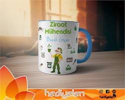 Ziraat Muhendisi Kupa Bardak Mavi Kupalar Bardak Baski