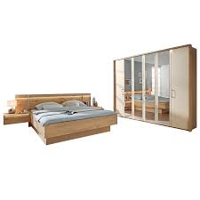 80 primary bett echtholz : Disselkamp Cadiz Schlafzimmer Doppelbett Mit Drehturenkleiderschrank