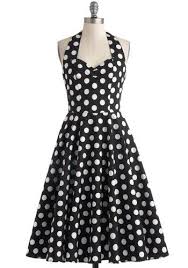Like Oh My Dot Dress In Black Mod Retro Vintage Dresses Modcloth Com Vintage Polka Dot Dress Cute Dresses Pretty Dresses