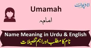 Umamah Name Meaning In Urdu امامہ Umamah Muslim Girl Name
