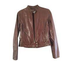 Elie Tahari Leather Brown Leather Jacket Size S Excellent Condition Distressed Leather Jacket Elie Tahari Jacket Leather Jacket