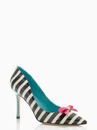 Black And White Striped Shoes Heels Pietra Kate Spade Heal