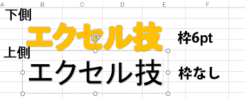 エクセルワードアートのダサくない使い方2
