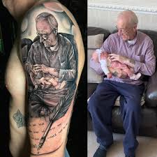 View latest posts and stories by @grandson_tattooink michał wnuk in instagram. Sheffield Artist Creates Incredible Tattoo Of Baby Meeting Her Great Grandfather Just Before He Died The Star