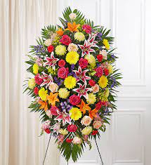 Brampton Florist Celebration Of Life Standing Spray Memorylaneflowerson Com