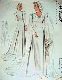 1940 Beautiful Wedding Gown Bridal Dress Vintage Wedding Dress Pattern Vintage Dress Patterns Bridal Dress Patterns