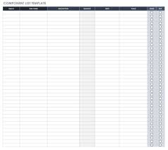 free bill of material templates smartsheet