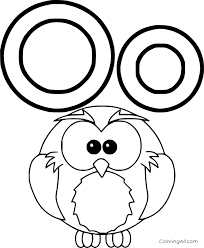 The benefits of coloring pages: Simple Owl And Letter O Coloring Page Coloringall