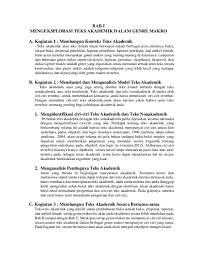 Please fill this form, we will try to respond as soon as possible. Pdf Bab I Mengeksplorasi Teks Akademik Dalam Genre Makro Imroatus Solikah Academia Edu