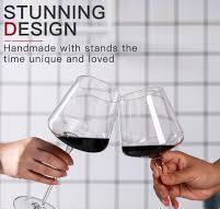 Amazon.com | White Red Wine Glasses Set of 6 – 18oz Clear ...