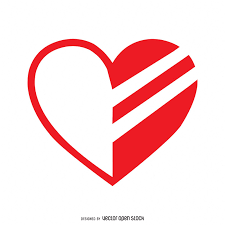 Logo Template Design In The Shape Of A Heart Simple Heart Painted Only In Half Logo Design Typography Artist Logo Graphic Design Logo