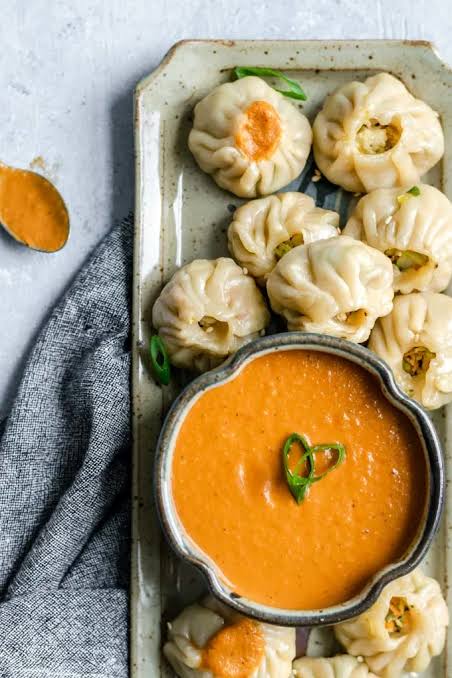 Tibetan Vegetable Momos with Spicy Sesame Tomato Chutney • The Curious Chickpea