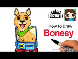 How To Draw Fortnite Pet Back Bling Bonesy The Dog Youtube Cute Dog Drawing Dog Drawing Simple Drawing Lessons For Kids