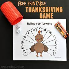Rolling For Turkeys A Printable Thanksgiving Game Thanksgiving Games Sunday School Thanksgiving Crafts Thanksgiving Activities