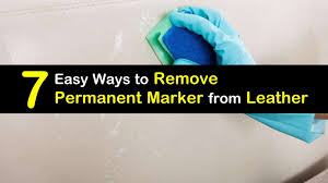 However, if the stain persists, try dabbing it with alcohol. Leather Care 7 Easy Ways To Remove Permanent Marker From Leather