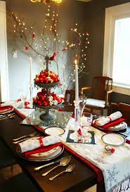 Interior Beautiful Decorating Ideas For Christmas Table Settings Designed By Glass Candle H Christmas Table Centerpieces Christmas Dining Table Christmas Table