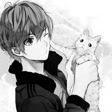 Cute Manga Boy And Kitty 3 Dying Here Menina Bonita Anime Arte Anime Anime Boys