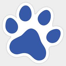 Blue Paw Print