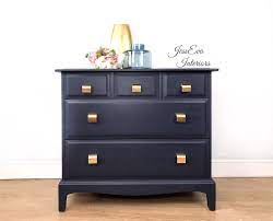 Stag Minstrel Chest Of Drawers Painted In Fusion Mineral Paint Chest Of Drawers Stag Furniture Blue Chest Of Drawers