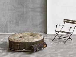 Square moroccan leather ottoman pouffe pouf footstool coffee table in tan. Grande Randonnee Pouf Coffee Table By Frederic Goutorbe Nathalie Duwel From Duwel 2012 3 Design Fair Com
