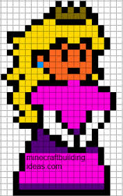 Minecraft Pixel Art Templates Princess Peach Pixel Art Minecraft Pixel Art Pixel Art Templates