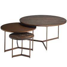 3 pieces all weather p.e rattan wicker cushion patio garden outdoor furniture tempered glass end coffee table chairs bistro set. Jordyn Modern Classic Wood Metal Stone Nesting Round Coffee Table Kathy Kuo Blog Kathy Kuo Home Kathy Kuo Blog Kathy Kuo Home