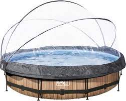 Die holzoptik der folie ist von echtem holz kaum zu unterscheiden. Exit Frame Pool O 360 Cm Inkl Abdeckung Holz Kaufen Bei Hornbach Ch
