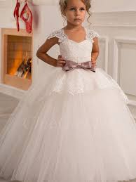 Festliche kinderkleider für mädchen sind zur hochzeit, einschulung und vielen weiteren anlässen ein wahrer traum. Prinzessin Ball Festliche Kindermode Hochzeit Blumenmadchen Kleid Spitze Tull Altrosa Gurtel