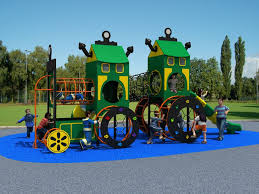 You Should Design The Playground In Accordance With The Company S Color Scheme And Style Find Ways To Incorporate A Common Playground Play Houses Park Swings