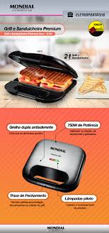 Catalogo Armazem Paraiba Grill E Sanduicheira Mondial S 25 Premium 750w Inox
