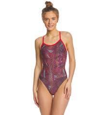 sporti tracing thin strap one piece swimsuit