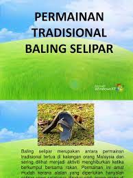 Permainan tradisional batu, kertas, gunting 4 Baling Selipar