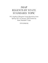 Currently the state education department of new york has released tentative test dates. Https Www Jmap Org Jmaparchives Currentversion Jmapaii Regents Book By Pi Topic Pdf