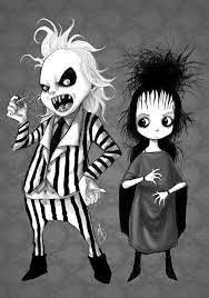 Don't forget to 'like' madame grotesque's facebook page or follow on. The Beetles The Goth Kids Black And White Drawing Tim Burton Kunst Tim Burton Figuren Beetlejuice