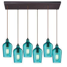 Shop wayfair for all the best glass chandeliers. Elk Lighting 6 Light Oil Rubbed Bronze Hammered Glass Chandelier Overstock 9506108 Red