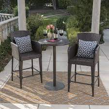 Eaton Round 2 Person 26 Long Bar Height Dining Set Patio Bar Set Outdoor Dining Set Outdoor Patio Bar Sets
