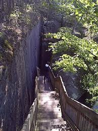 It continues around the rim of a rock ridge offering a few vantage points of the canyon below. The Stairs At Rim Rock End Here Its Good Hiking From Here On Picture Of Shawnee National Forest Illinois Tripadvisor