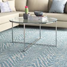 The set features two round coffee tables in different sizes that sit on geometric bases with slanted legs. Mistana 2 Piece Round Glass Coffee Table Set Reviews Wayfair