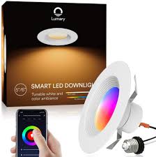 Amazon Com Lumary 5 6 Inch Smart Led Recessed Light Wi Fi Led Downlight Rgbww Can Lights Music Sync Simple Retrofit Installation Compatible With Alexa Google Assistant 13w 1100lm 5 6 In Wifi 1 Pack Home Improvement