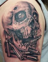 Skull Bite The Bullet Tattoo Army Ranger Tattoos Related Keywords Suggestions Army Ranger Military Tattoos Skull Sleeve Tattoos Army Tattoos