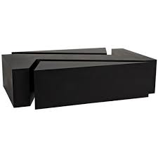 Stash coasters, remote controls, and spare chargers out of sight with this modern storage coffee table. Noir Element Modern Black Geometric Puzzle Metal Rectangular Coffee Table 61 W Over Kathy Kuo Home