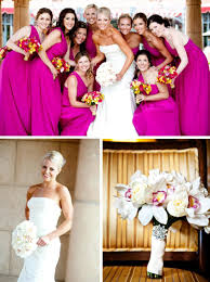 Real Wedding Kristin Kirk Exquisite Weddings Magenta Wedding Fuchsia Wedding Magenta Bridesmaid Dresses