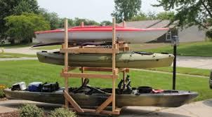 diy rolling kayak storage rack 2x4s