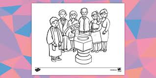 This is a fantastic resource for explaining the seemingly unexplainable to catholic kids! Baptism Coloring Page