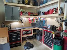 Garage Corner Workbench Ideas Garage Work Bench Diy Garage Storage Garage Bench