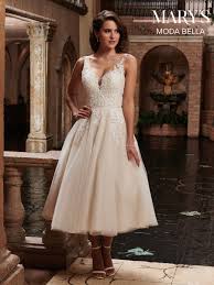 Mary S Bridal Wedding Dress Available At The Bridal Shoppe In St Louis Mo 636 Tea Length Dresses Knee Length Wedding Dress