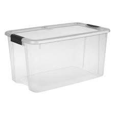 The bins are a good size to fit. Clear Storage Containers Storage Organization The Home Depot