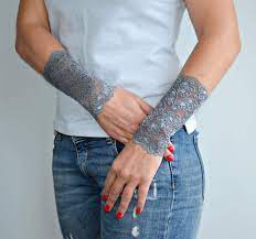 For a masculine take, many men choose simple, bold black lines of varying thickness. Gray Long Cuff Bracelet Wrist Tattoo Cover Up Sleeve Etsy