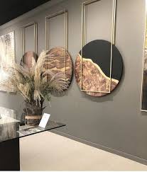 Rustic accents made from wrought iron such as wall grills, candle holders, scrolling plaques and sconces add an old world look. Amazing Monochrome Round Wall Art Decor For The Stylish Interior Of Modern Loving Room Art Wallart Wooden Round Wall Art Round Wall Art Decor Wall Art Decor